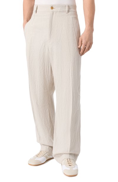 Брюки из хлопка и льна DRIES VAN NOTEN, арт. 020917/3131, фото 3