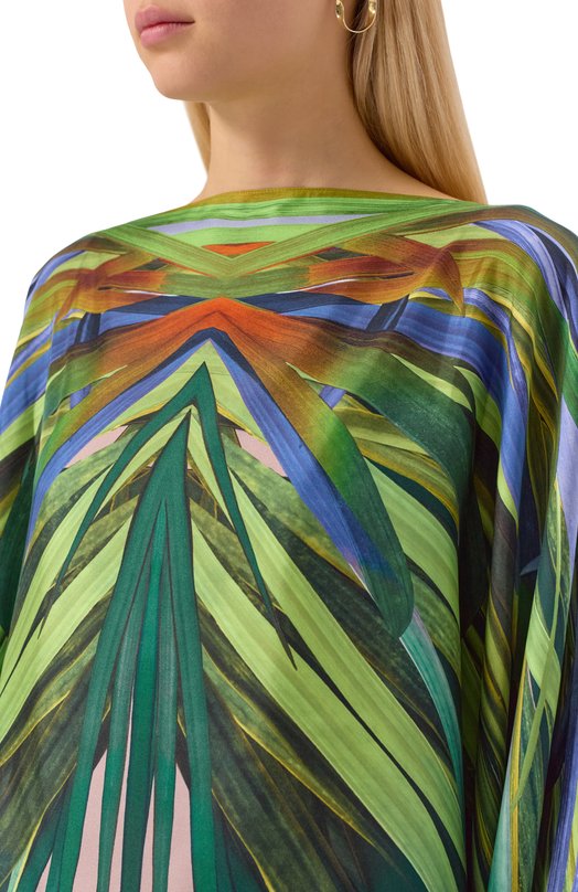 Шелковый топ Elie Saab 710009407 Зелёный  710009407 Фото 5