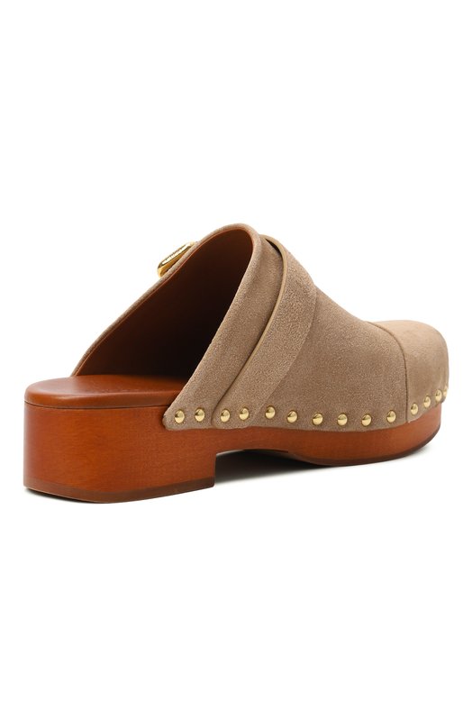 Замшевые сабо Jeannette Chloé CH26S12ZRY Бежевый  CH26S12ZRY Фото 5