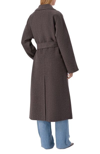 Шерстяное пальто P.A.R.O.S.H. темно-коричневого цвета по цене 111000 руб., арт. LEAK25-D431549, фото 4 Шерстяное пальто P.A.R.O.S.H., арт. LEAK25-D431549, фото 4