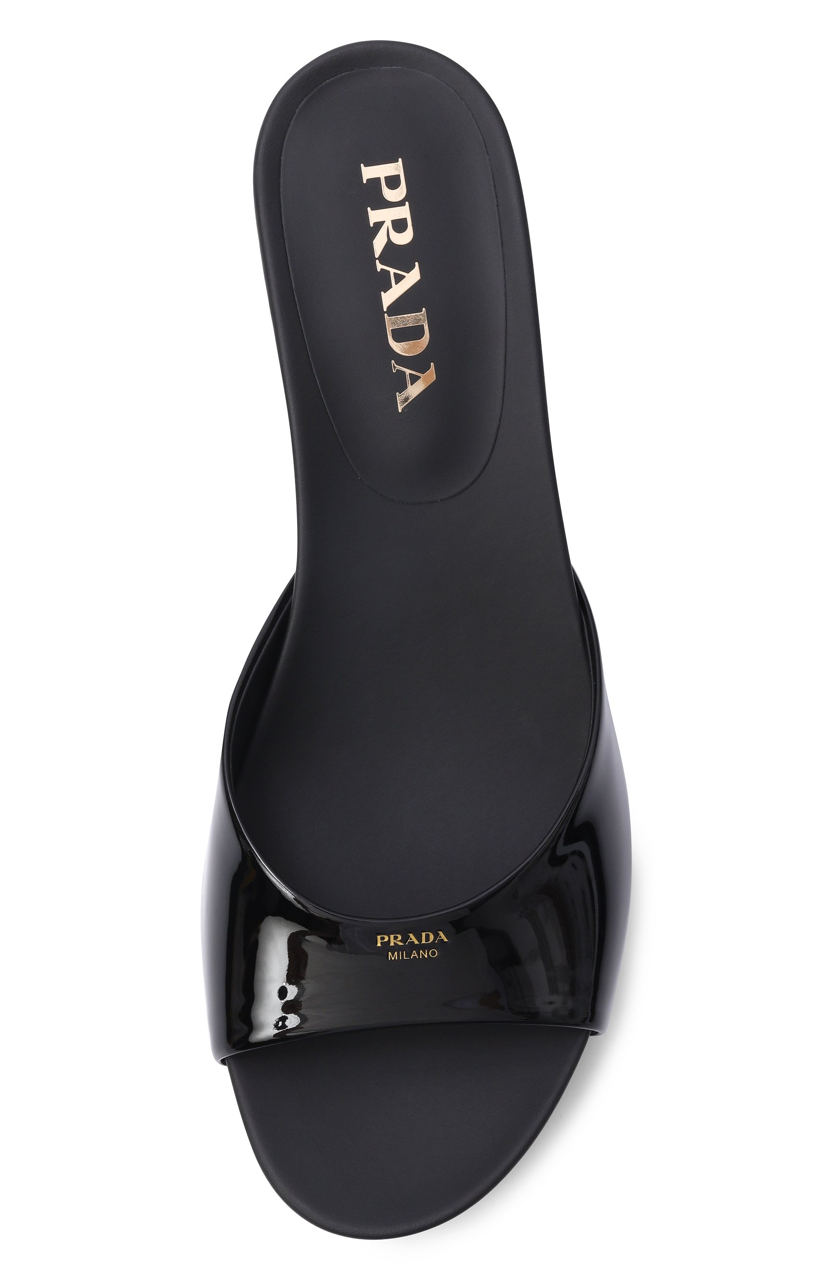 Лакированные мюли PRADA черного цвета по цене 107000 руб., арт. 1XX799/069, фото 6 Лакированные мюли PRADA, арт. 1XX799/069, фото 6