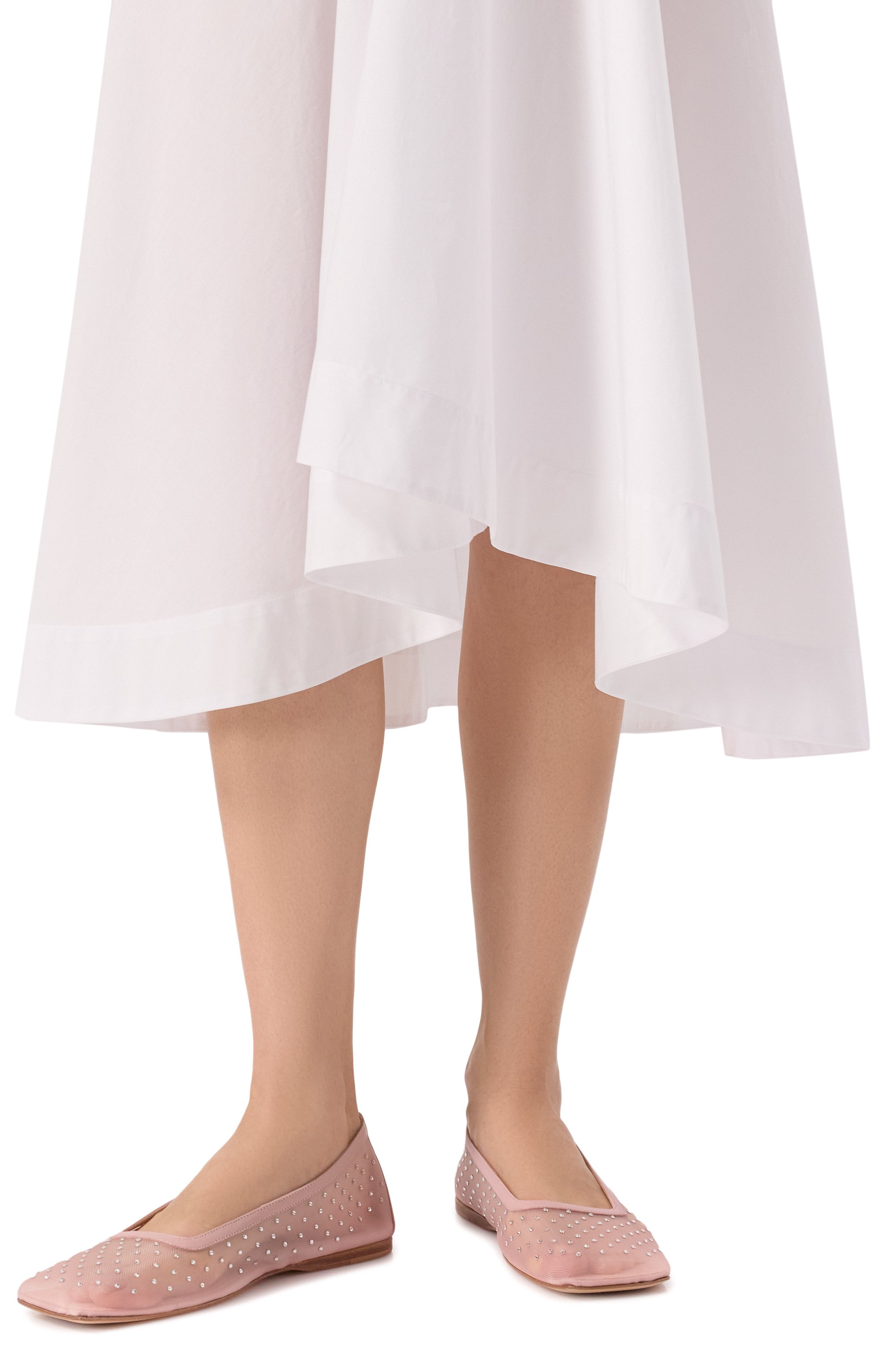 Текстильные балетки MATTIA CAPEZZANI, арт. W461/RETE+NAPPA/PINK STRASS CRYSTAL, фото 3