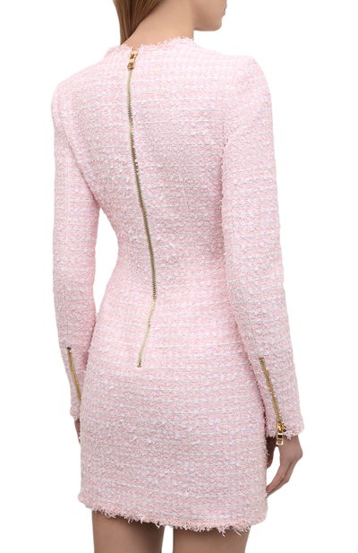 Платье BALMAIN светло-розового цвета по цене 214500 руб., арт. WF1R8000/X492, фото 4 Платье BALMAIN, арт. WF1R8000/X492, фото 4