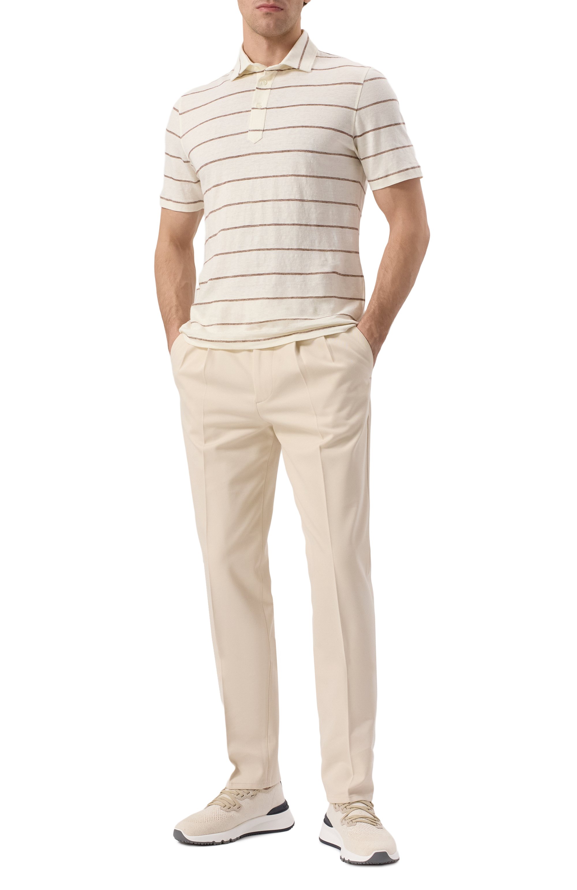 Брюки из хлопка и шерсти BRUNELLO CUCINELLI, арт. ME262E1920, фото 2