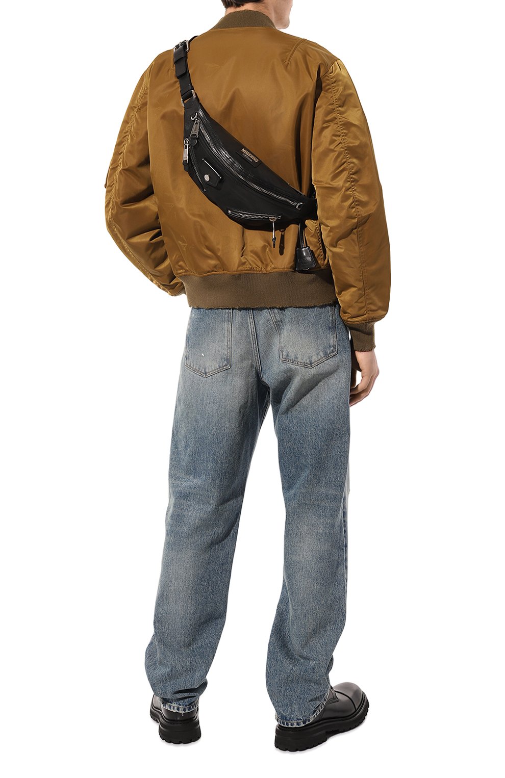 Кожаная поясная сумка MOSCHINO, арт. A7705/8002, фото 7