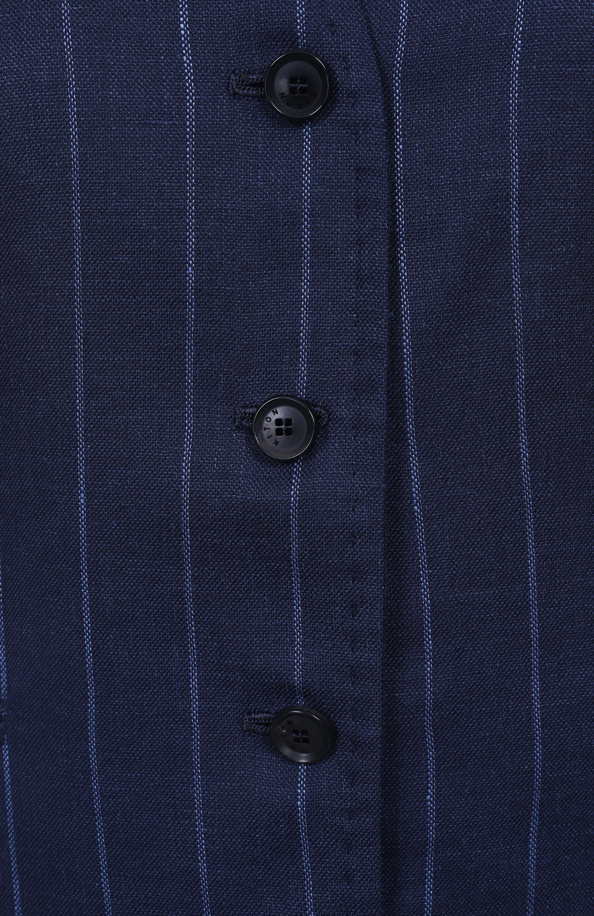 Жилет изо льна и шерсти KITON синего цвета по цене 168500 руб., арт. D47456K0603E10, фото 6 Жилет изо льна и шерсти KITON, арт. D47456K0603E10, фото 6