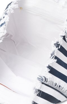 Женская сумка-тоут cap ferrat MELISSA ODABASH синего цвета, арт. CAP FERRAT CR | Фото 5 (Материал: Текстиль; Материал сплава: Проставлено; Размер: large; Драгоценные камни: Проставлено)