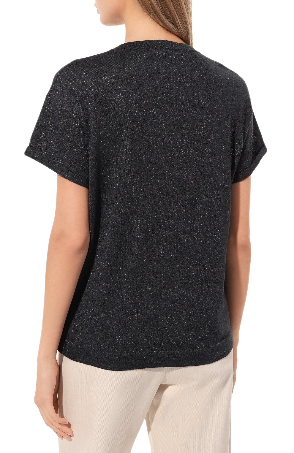 Пуловер из кашемира и шелка BRUNELLO CUCINELLI, арт. M4181BP189, фото 4