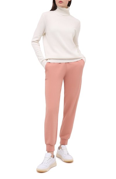 Хлопковые джоггеры EMPORIO ARMANI розового цвета по цене 14100 руб., арт. 163774/0A265, фото 2 Хлопковые джоггеры EMPORIO ARMANI, арт. 163774/0A265, фото 2