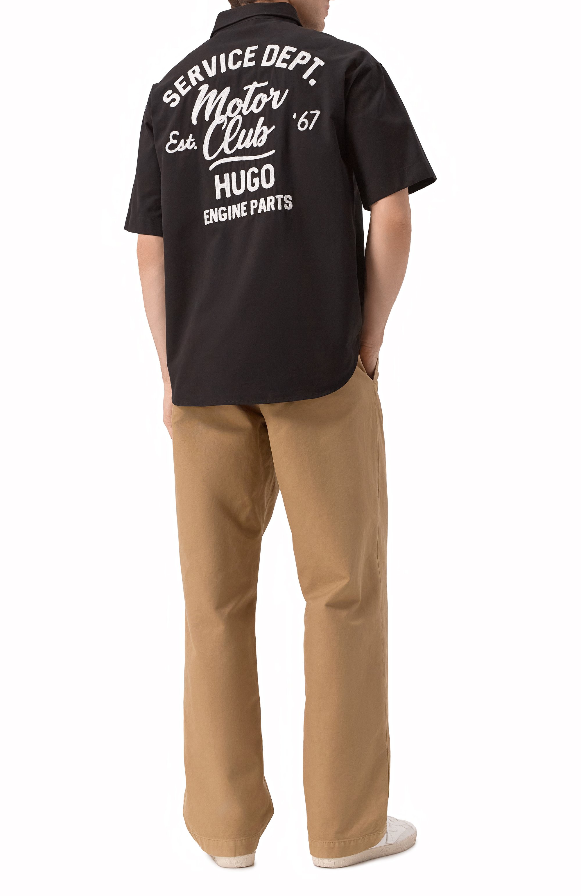 Хлопковая рубашка HUGO BLUE, арт. 50539100, фото 2