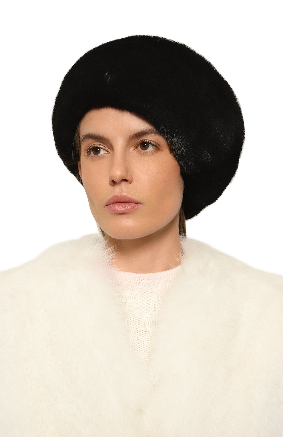 Меховой берет из норки FURLAND черного цвета по цене 80040 руб., арт. 0100900110154300000, фото 2 Меховой берет из норки FURLAND, арт. 0100900110154300000, фото 2