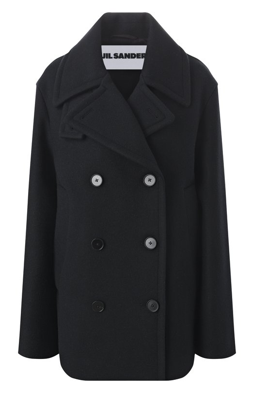 Шерстяное полупальто Jil Sander J40AM0106-J40004 Чёрный J40AM0106-J40004