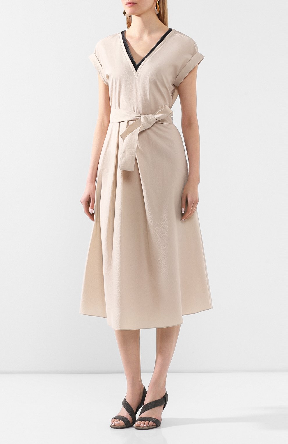 Хлопковое платье BRUNELLO CUCINELLI, арт. M0F79AFE71, фото 3