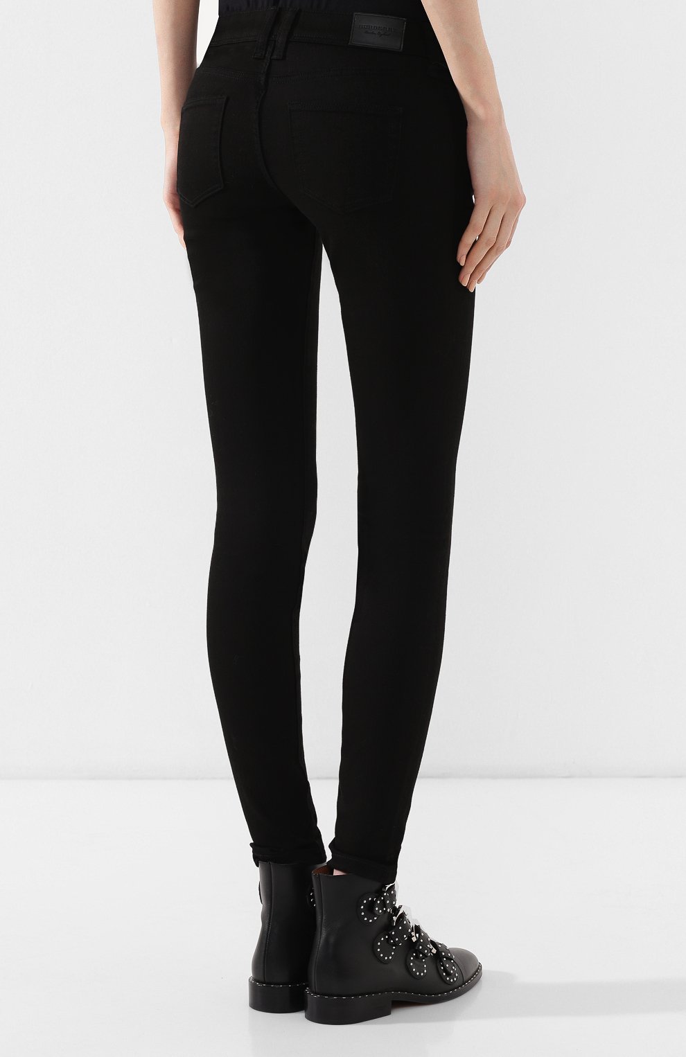 Однотонные джинсы-скинни BURBERRY, арт. 3946595, фото 4