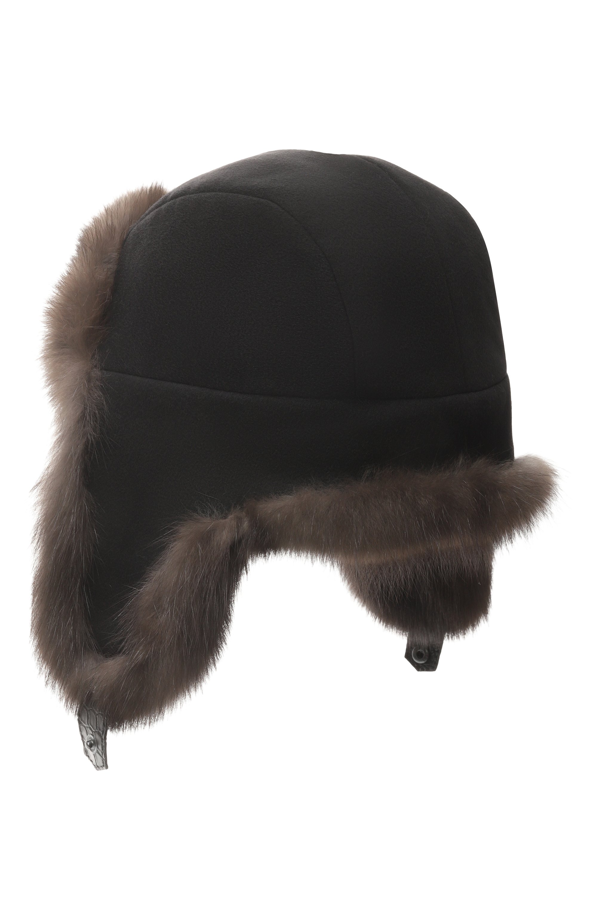 Кашемировая шапка-ушанка майкл с мехом соболя FURLAND, арт. 0201430910001100001, фото 2