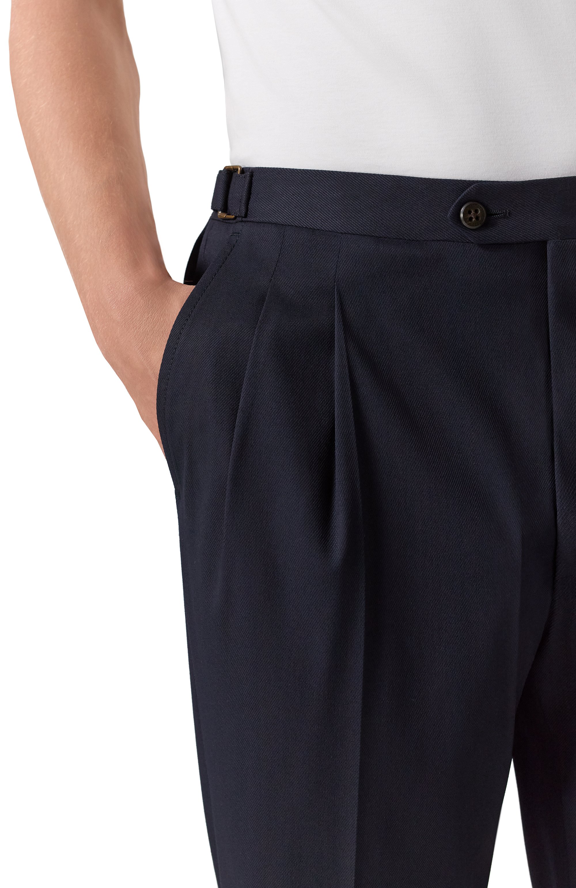 Шерстяные брюки CORNELIANI темно-синего цвета по цене 54450 руб., арт. 264L21-2618577, фото 5 Шерстяные брюки CORNELIANI, арт. 264L21-2618577, фото 5