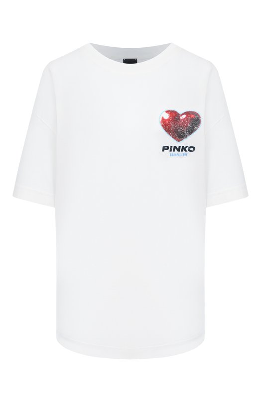 Хлопковая футболка Pinko 105538/A2TJ Белый 105538/A2TJ