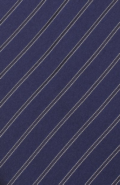 Шелковый галстук в полоску LANVIN темно-синего цвета по цене 11950 руб., арт. 2231/TIE, фото 3 Шелковый галстук в полоску LANVIN, арт. 2231/TIE, фото 3