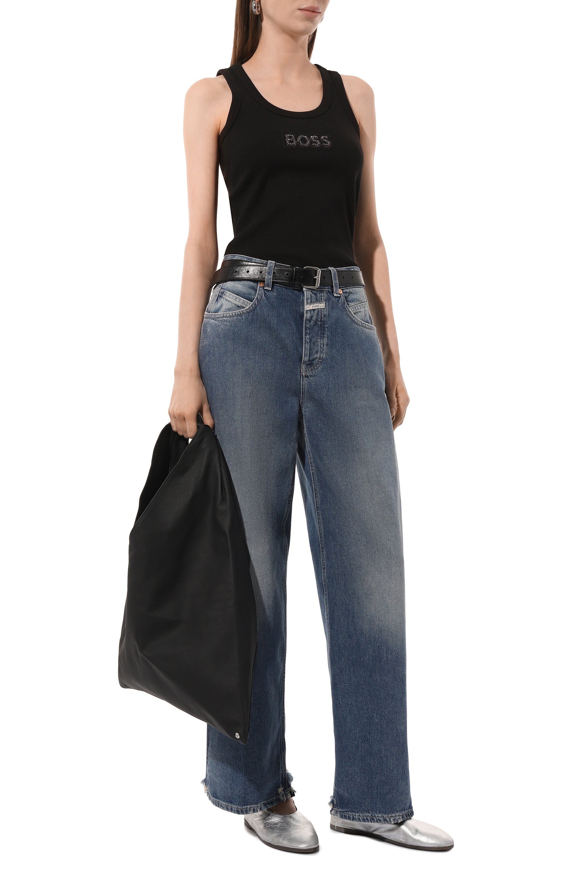 Хлопковая майка BOSS ORANGE, арт. 50527580, фото 2