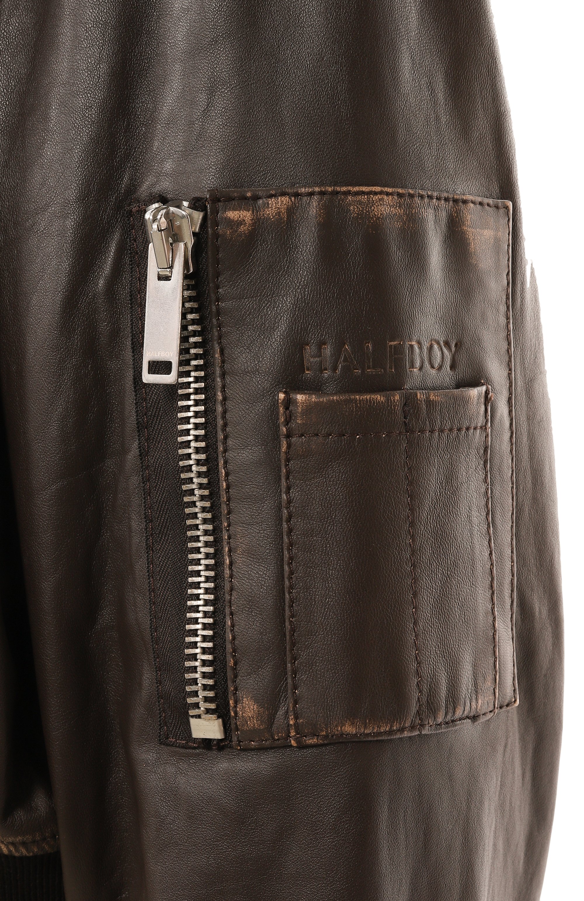 Кожаный бомбер HALFBOY, арт. HS251WL084, фото 6