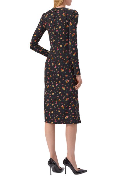 Шелковое платье DOLCE & GABBANA черного цвета по цене 363000 руб., арт. F60G7T/FSA8F, фото 3 Шелковое платье DOLCE & GABBANA, арт. F60G7T/FSA8F, фото 3