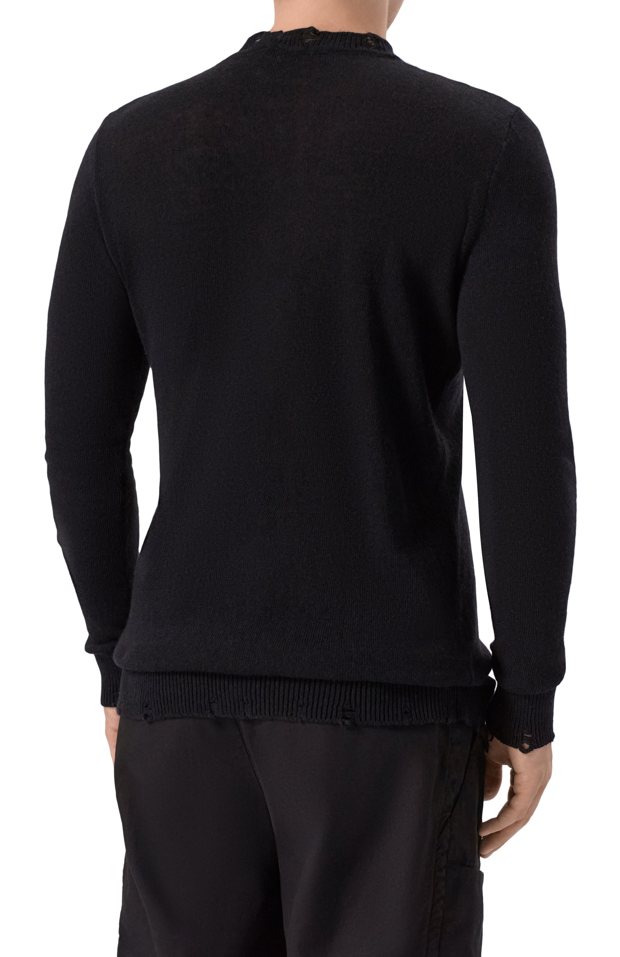 Джемпер из шерсти и вискозы NEVER ENOUGH черного цвета по цене 32800 руб., арт. MKN080, фото 4 Джемпер из шерсти и вискозы NEVER ENOUGH, арт. MKN080, фото 4