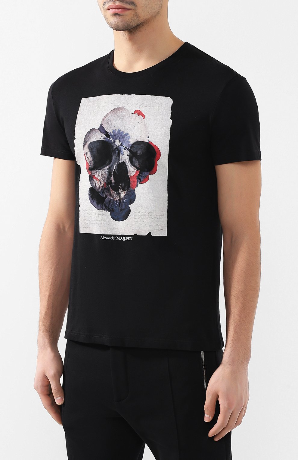 Хлопковая футболка ALEXANDER MCQUEEN, арт. 557147/QMZ88, фото 3