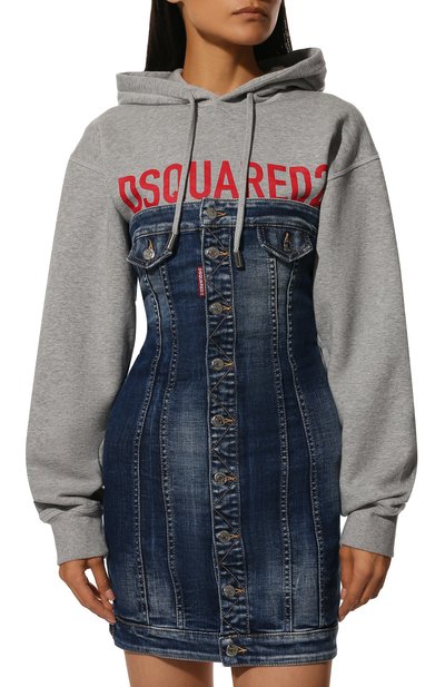 Комбинированное платье DSQUARED2, арт. S75CV0557/S30342, фото 3