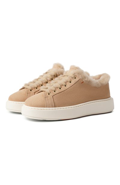 Женские замшевые кеды cleanic SANTONI, арт. WBCG61524BARPT0Y