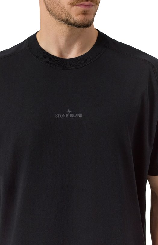 Хлопковая футболка Stone Island K1S152100020S0080 Чёрный  K1S152100020S0080 Фото 5