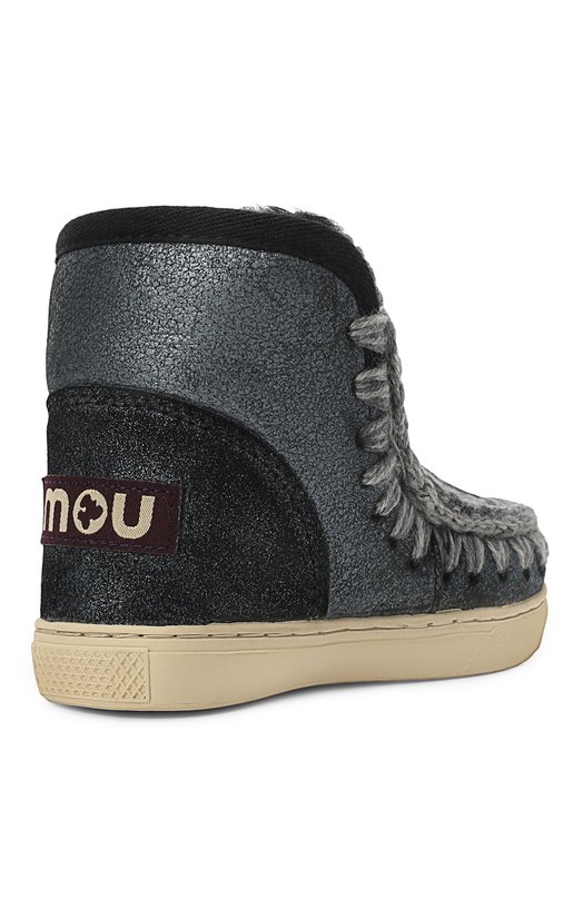 Кожаные полусапоги Mou Синий, фото 3