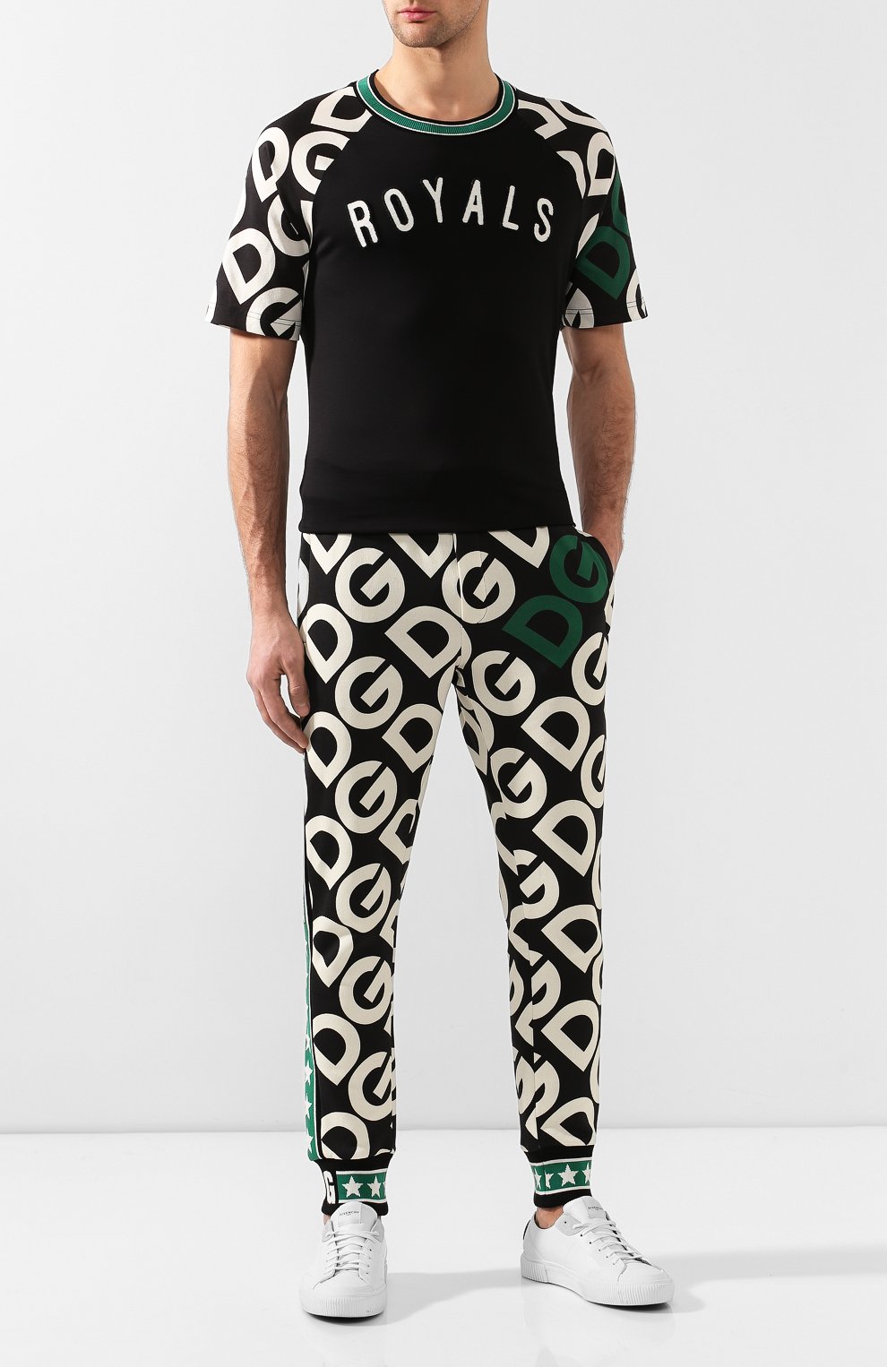 Хлопковая футболка DOLCE & GABBANA черного цвета по цене 61950 руб., арт. G8KQ6Z/G7T0Q, фото 2 Хлопковая футболка DOLCE & GABBANA, арт. G8KQ6Z/G7T0Q, фото 2