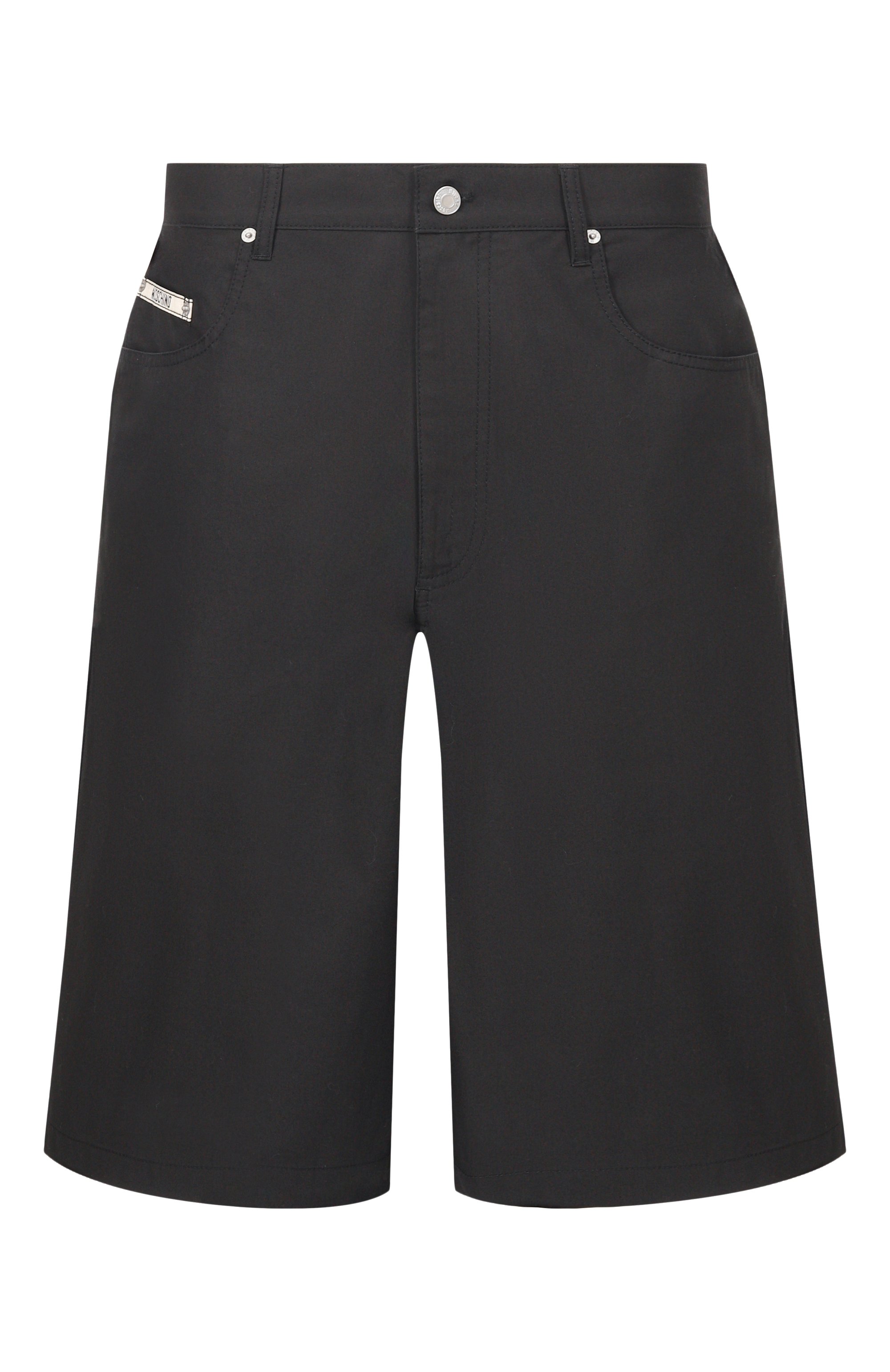 Хлопковые шорты MOSCHINO черного цвета по цене 42450 руб., арт. A0342/0218, фото 1 Хлопковые шорты MOSCHINO, арт. A0342/0218, фото 1