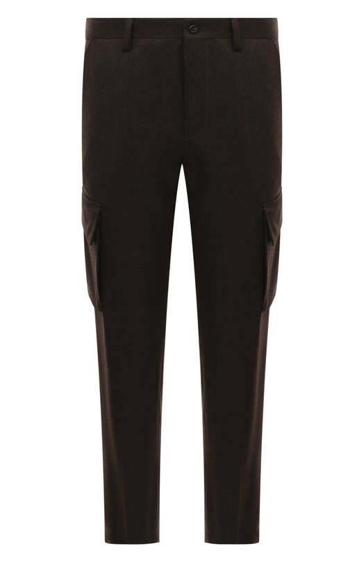 Шерстяные брюки-карго Corneliani 944L02-9418111 Коричневый 944L02-9418111