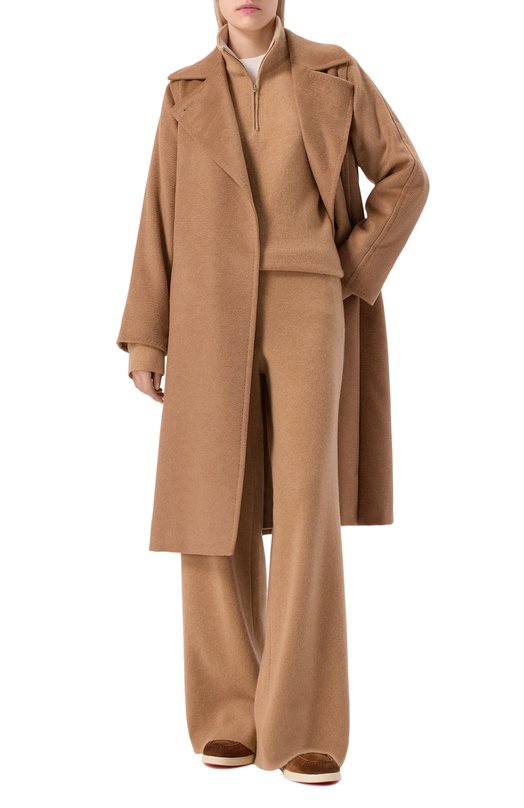 Шерстяное пальто Max Mara MANUELA Бежевый  MANUELA Фото 2
