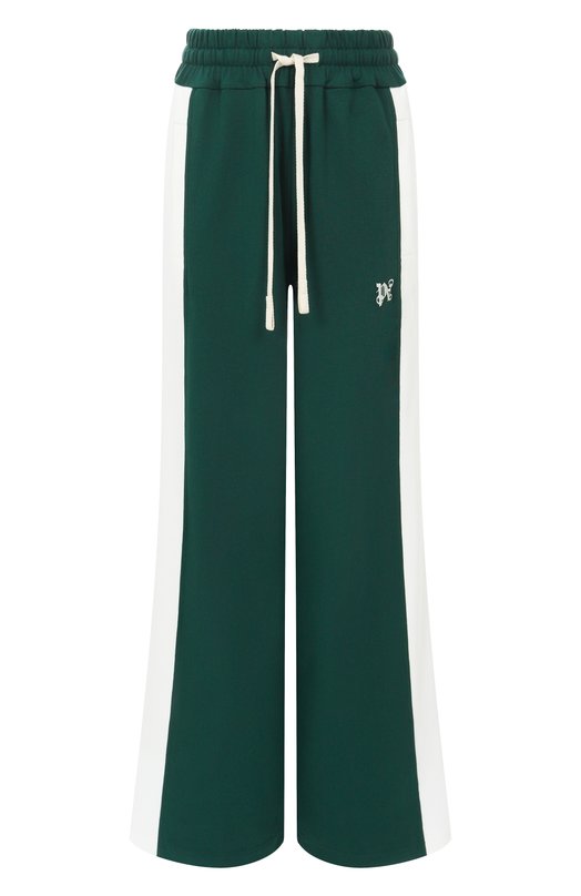 Хлопковые брюки Palm Angels PWCH028F25FAB001 Зелёный PWCH028F25FAB001