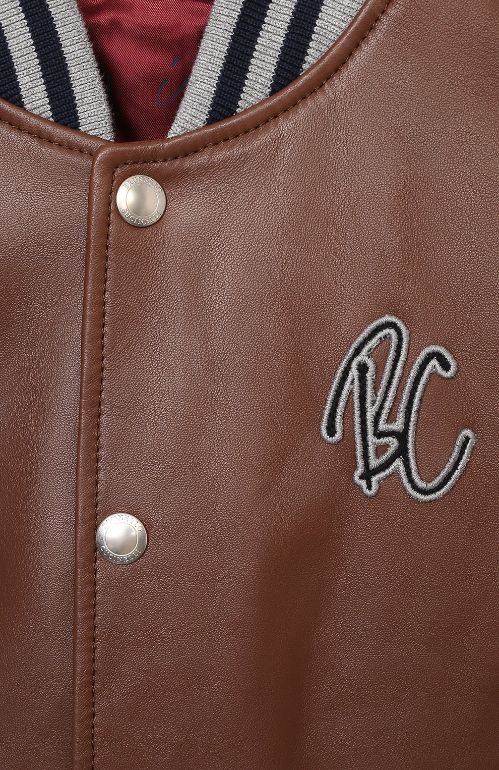 Кожаный бомбер BRUNELLO CUCINELLI, арт. BPTANY124B, фото 3