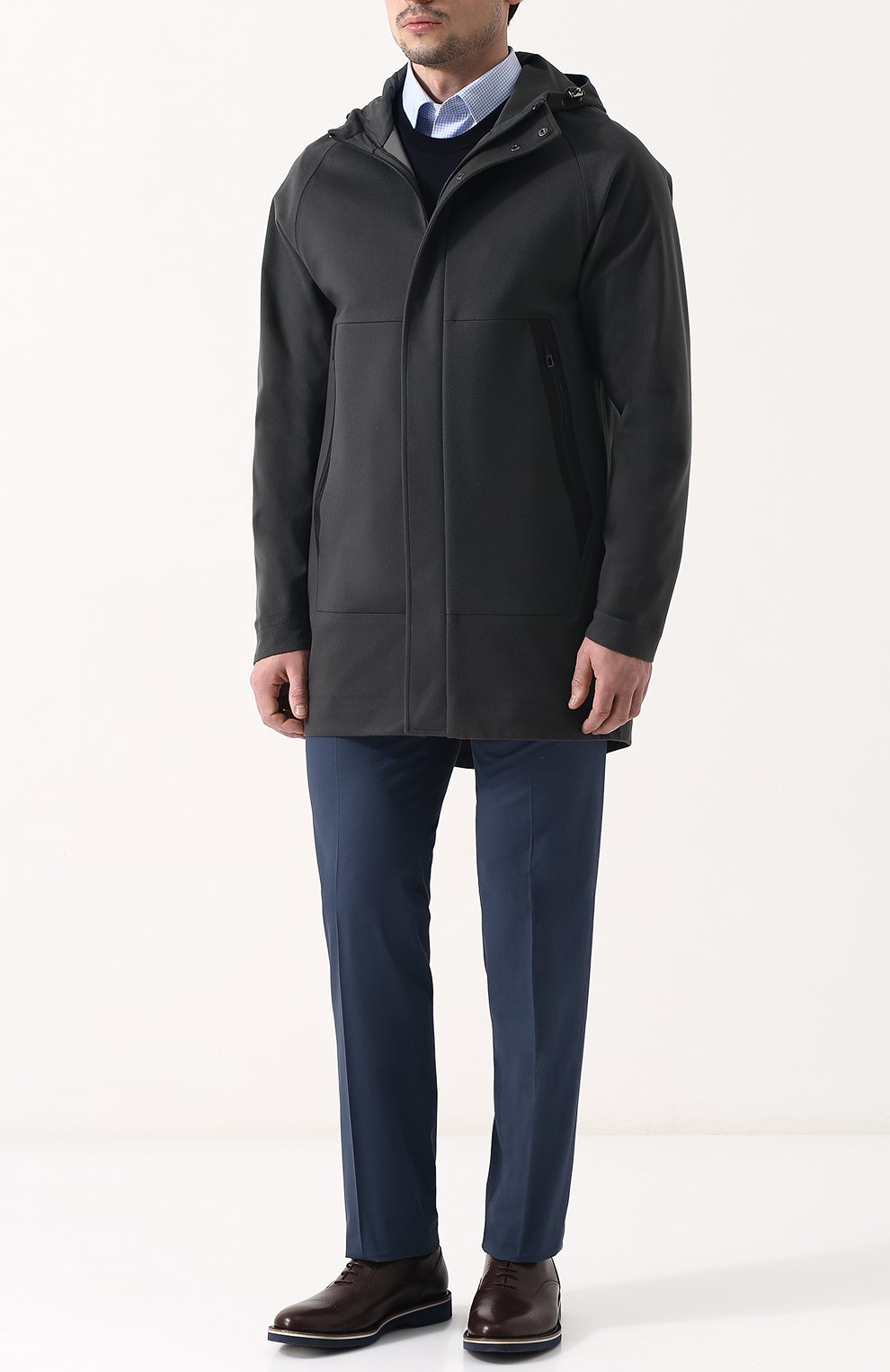 Кашемировая парка shieldey на молнии с капюшоном LORO PIANA, арт. FAI0209, фото 2