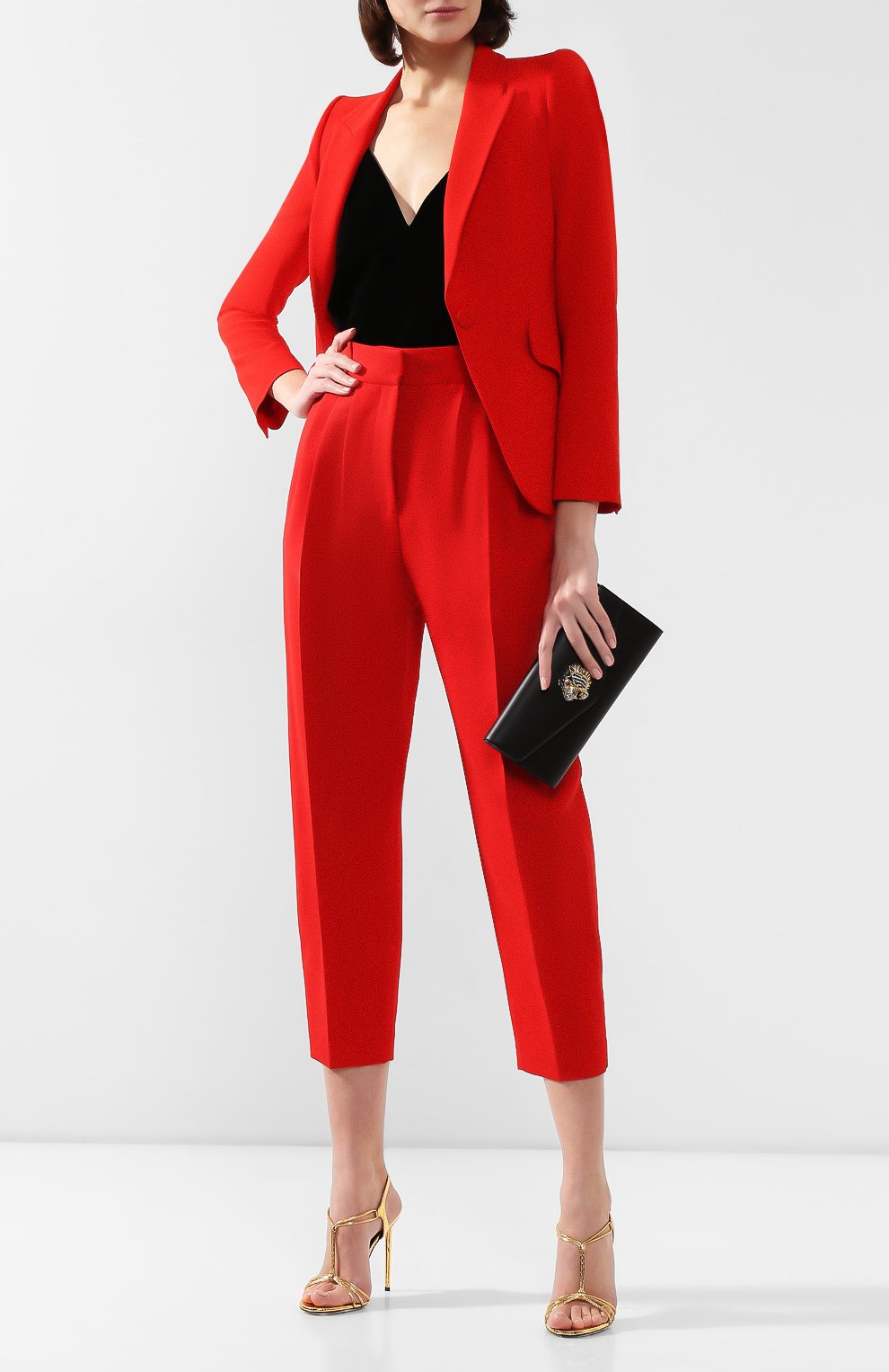 Брюки из смеси шерсти и шелка ALEXANDER MCQUEEN, арт. 577572/QJAAA, фото 2