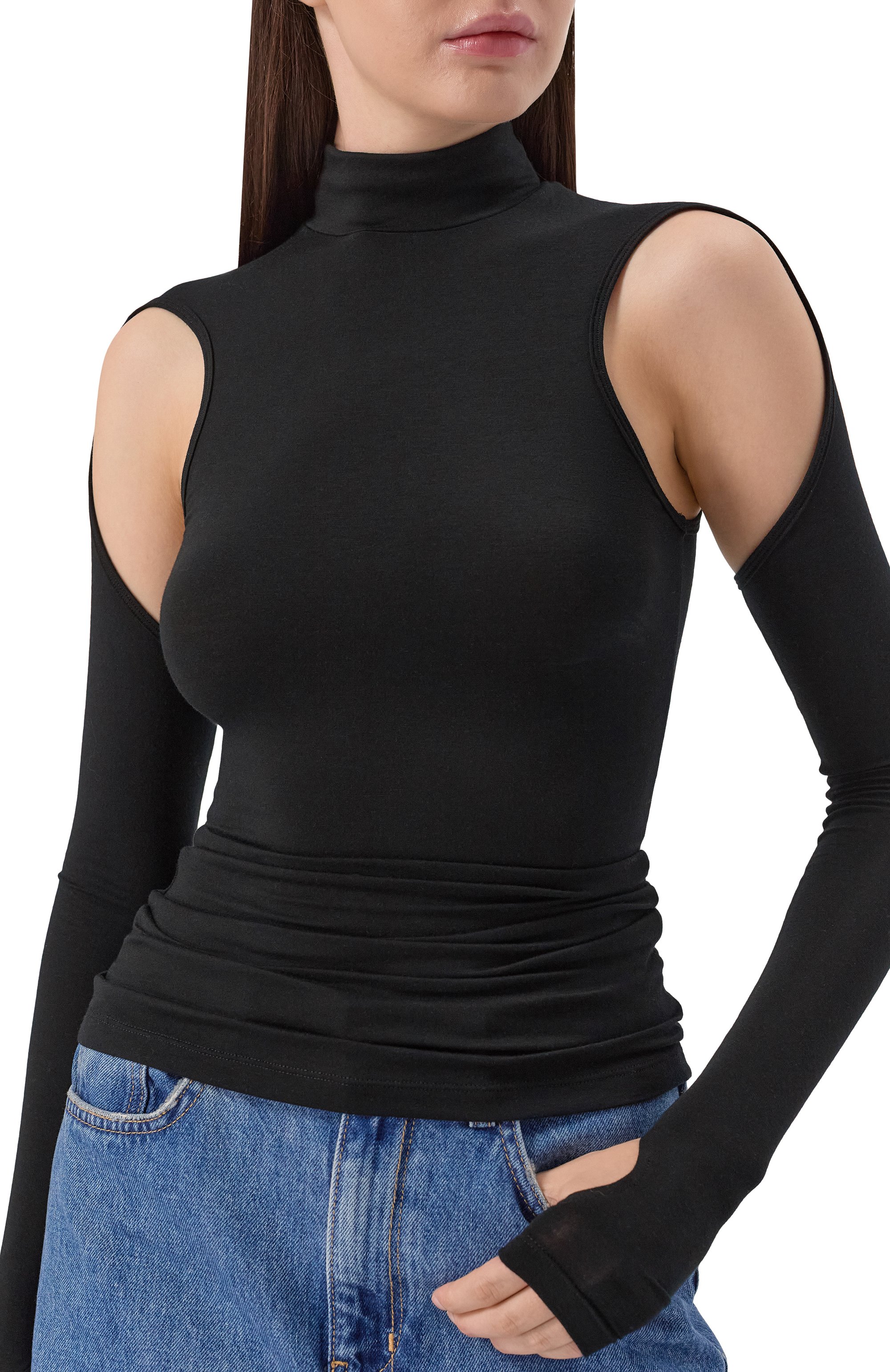 Топ GOOROO черного цвета по цене 54810 руб., арт. KTP015-8731-900-FW25/26, фото 5 Топ GOOROO, арт. KTP015-8731-900-FW25/26, фото 5