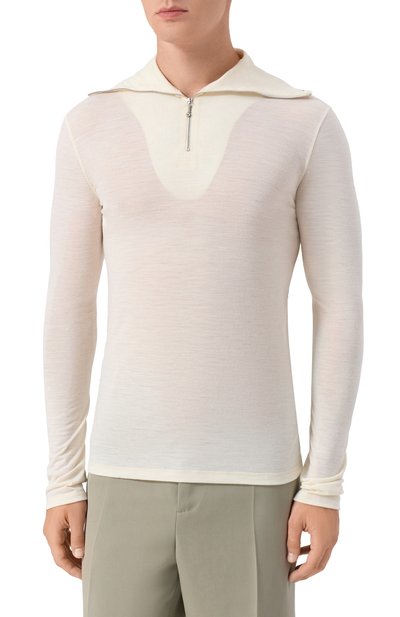 Джемпер JIL SANDER белого цвета по цене 43700 руб., арт. J47GC0021/J70021, фото 3 Джемпер JIL SANDER, арт. J47GC0021/J70021, фото 3