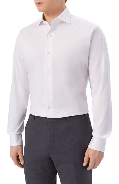 Хлопковая сорочка ALESSANDRO GHERARDI белого цвета по цене 41050 руб., арт. BP1-3G-7T/M009, фото 3 Хлопковая сорочка ALESSANDRO GHERARDI, арт. BP1-3G-7T/M009, фото 3