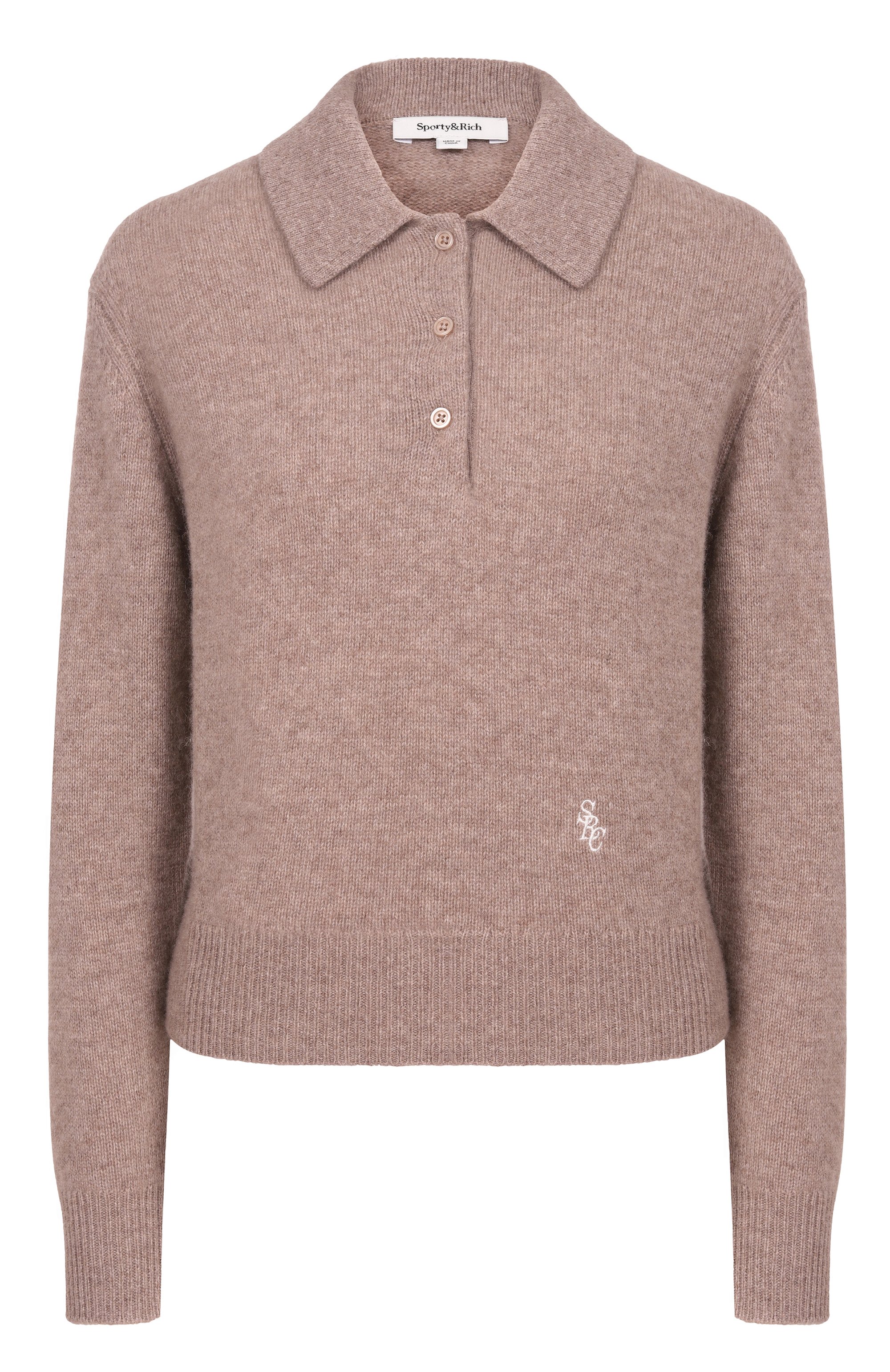 Поло из кашемира и шерсти SPORTY AND RICH, арт. WS07466302BE24, фото 1