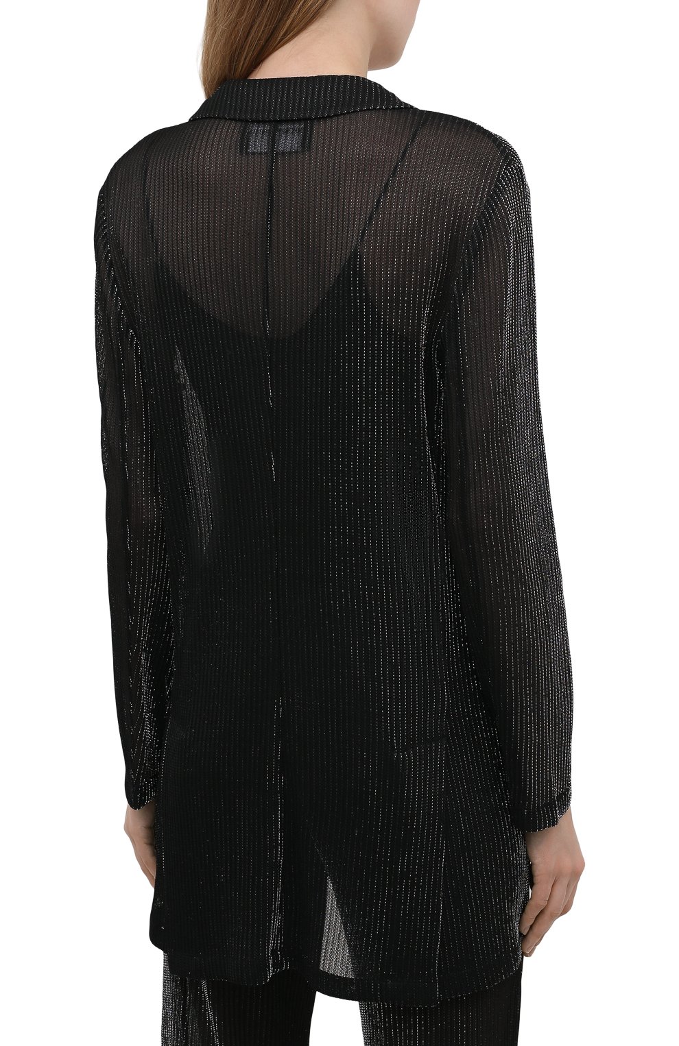 Жакет из вискозы EMPORIO ARMANI черного цвета по цене 78900 руб., арт. ANG2BT/A2154, фото 4 Жакет из вискозы EMPORIO ARMANI, арт. ANG2BT/A2154, фото 4