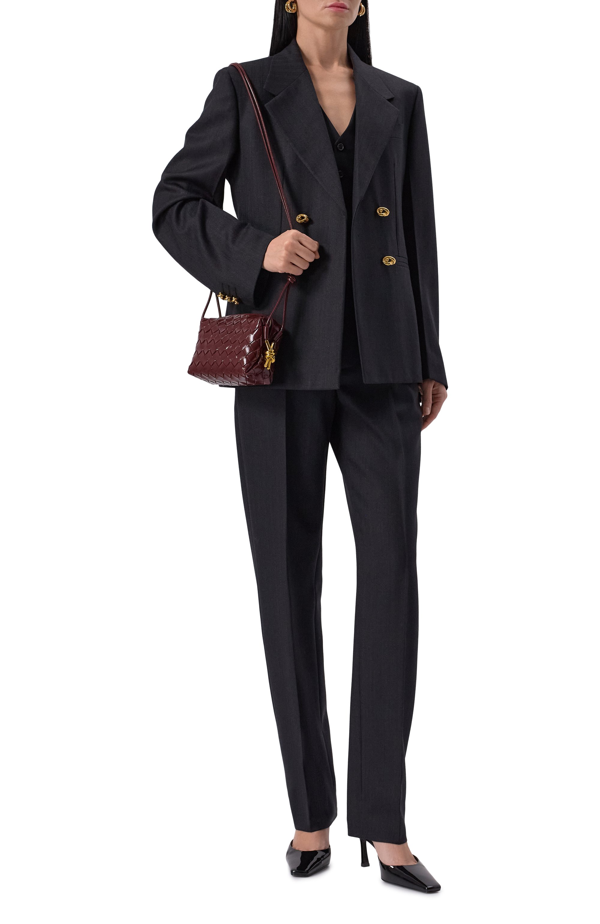 Шерстяной жакет BOTTEGA VENETA темно-синего цвета по цене 369500 руб., арт. 815668/V36K0, фото 2 Шерстяной жакет BOTTEGA VENETA, арт. 815668/V36K0, фото 2