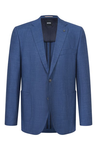 Мужской пиджак из шерсти и шелка BOSS, арт. 50556936
