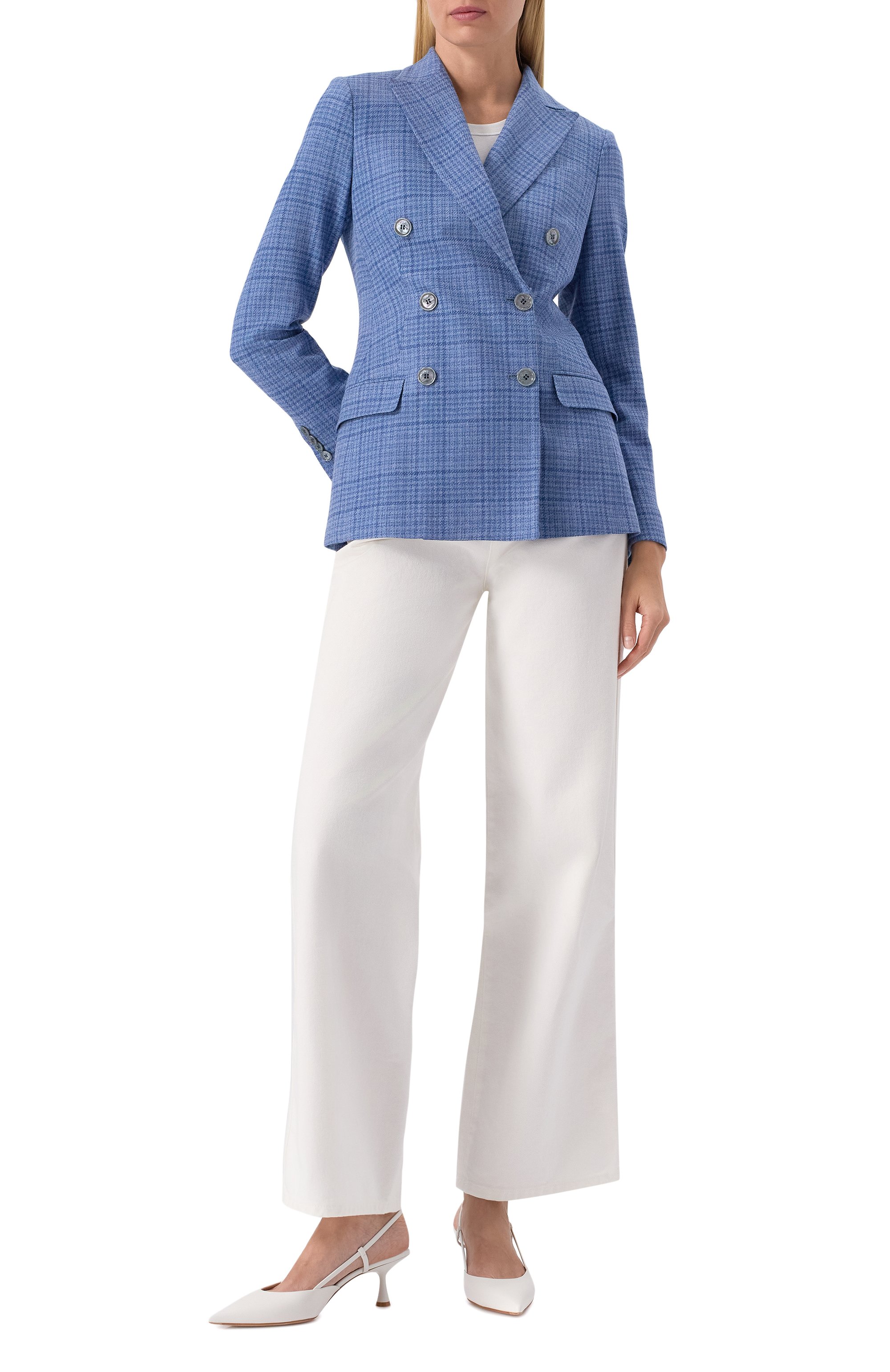 Шерстяной жакет KITON голубого цвета по цене 450500 руб., арт. D46523S0712602, фото 2 Шерстяной жакет KITON, арт. D46523S0712602, фото 2