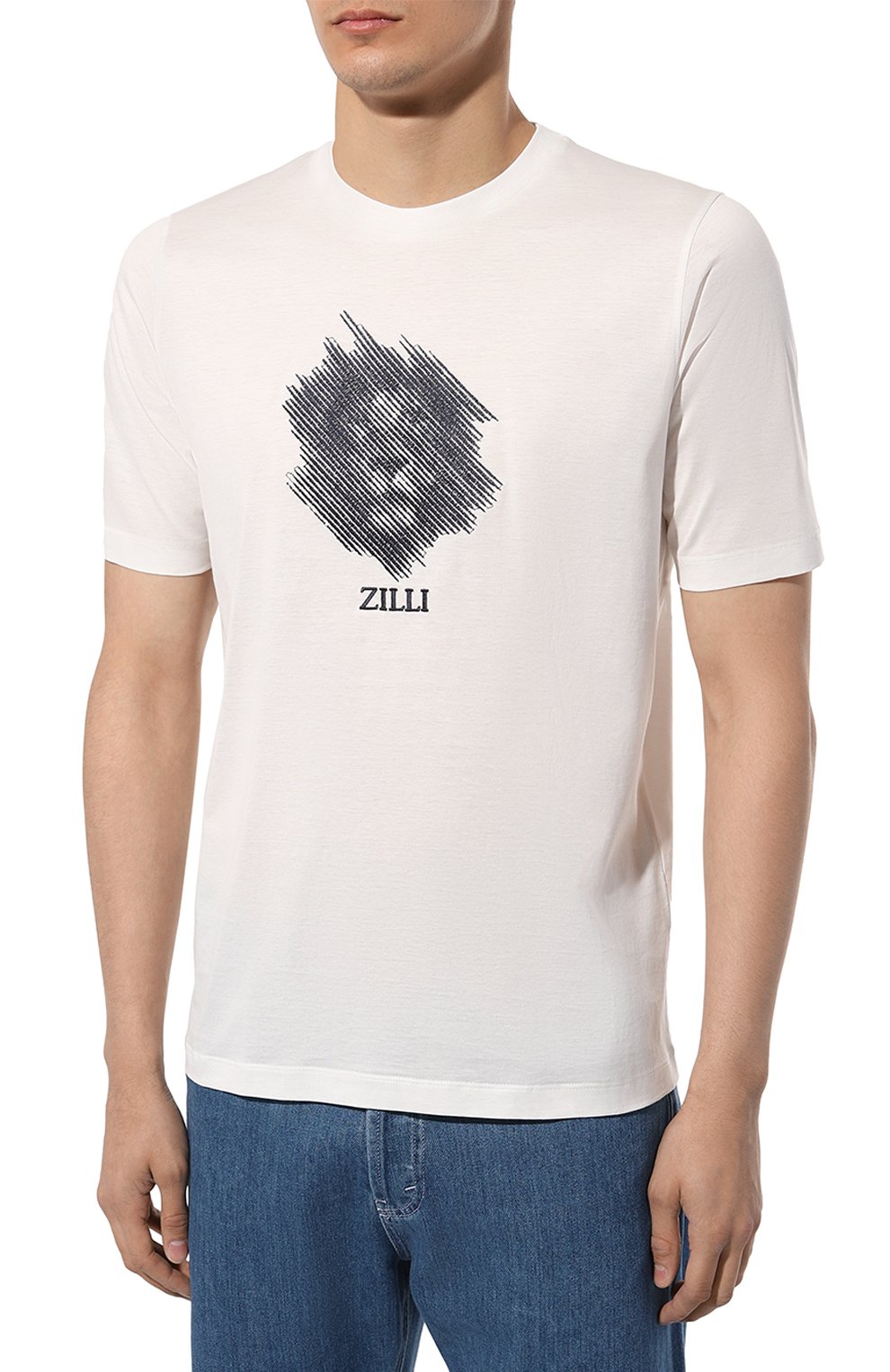 Хлопковая футболка ZILLI, арт. TSR001M0110VLIST0M, фото 3