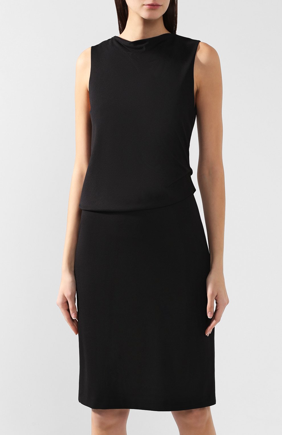 Платье из вискозы GIORGIO ARMANI черного цвета по цене 105000 руб., арт. 3GAA75/AJDRZ, фото 3 Платье из вискозы GIORGIO ARMANI, арт. 3GAA75/AJDRZ, фото 3