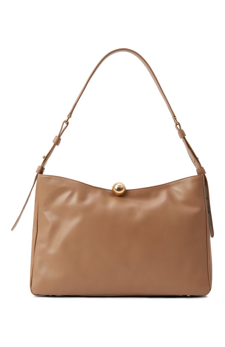 Женская сумка furla sfera soft large FURLA светло-коричневого цвета, арт. WB01365/BX3168 | Фото 6 (Материал: Натуральная кожа; Размер: large)